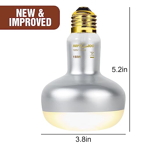 2 Pack Heat Lamp 150W (Natural Basking Light Bulb 150W)