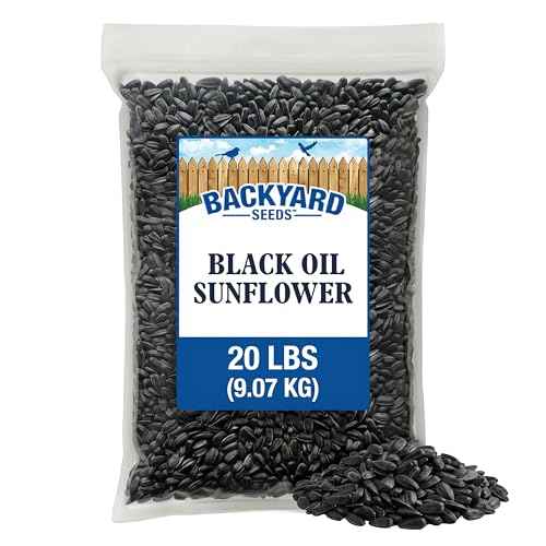 20LB Black Oil Sunflower Seeds for Birds (Black Oil Sunflower / 20 Pound (Pack of 1))