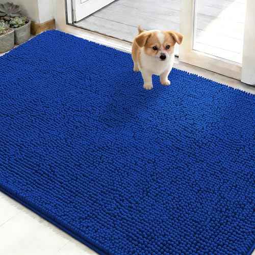 Dog Door Mat for Muddy Paws 50x30 (Royal Blue / 50" X 30")