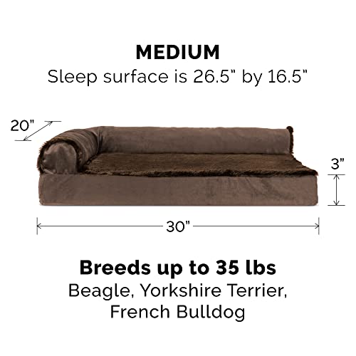 Cooling Gel Dog Bed for Medium (Medium / (Plush & Velvet) Sable Brown)