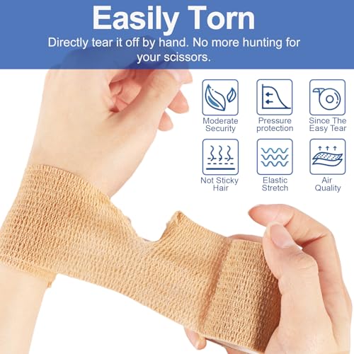24 Pack Self Adhesive Bandage Wrap (Brown / 2 Inch)