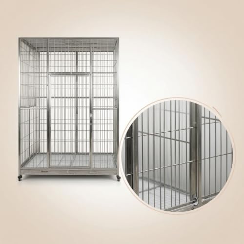 Extra Large Rainproof Stainless Steel Outdoor Bird Cage Aviary for Parakeets & Pet Birds