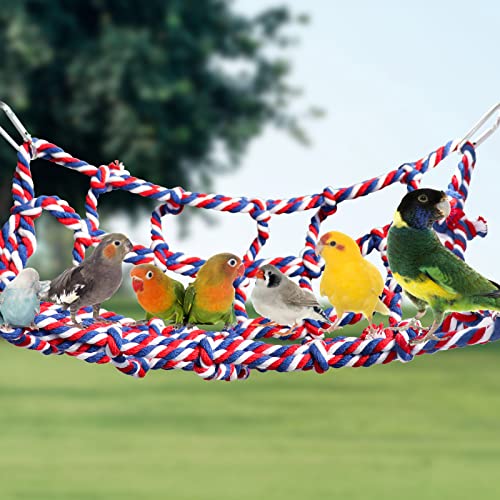 2 Pack Large Colorful Bird Rope Net (Large(14 × 10 Inches))