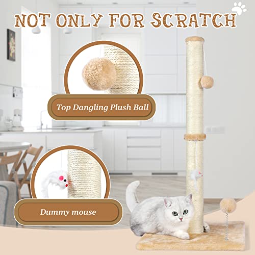 32" Tall Sisal Cat Scratching Posts Tree for Indoor Cats Adults
