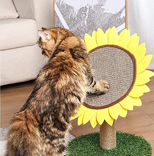 Sunflower Cat Scratching Post with Sisal Covered