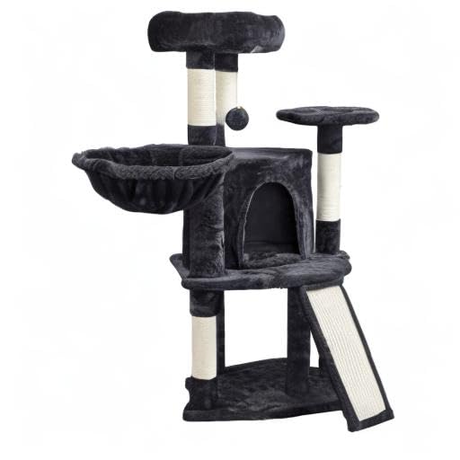42in Cat Tree Tower for Indoor Cats (Black)