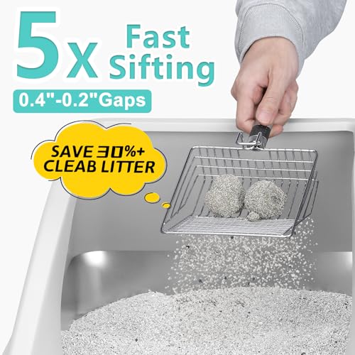 Stainless Steel Litter Box (Silver Grey / XX-Large)