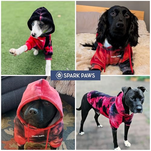 Dog Hoodie Buttery (Red & Black / 3XL)