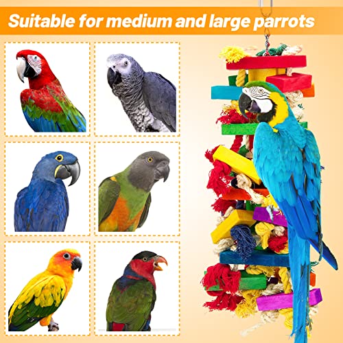 Extra Large Natural Wood Bird Toys for Macaws (Long)