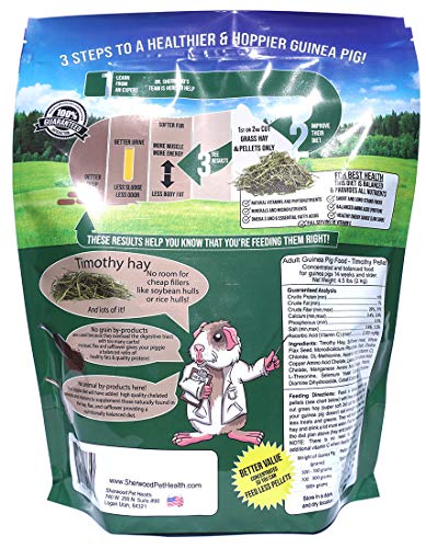 Adult Guinea Pig Food Measured Timothy Pellet (4.5 Pound (Pack of 1))