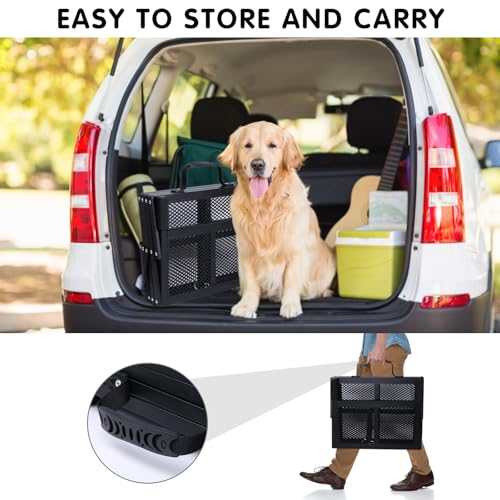 Folding Dog Stairs for Car (Mesh / 16.9In-4 Steps)
