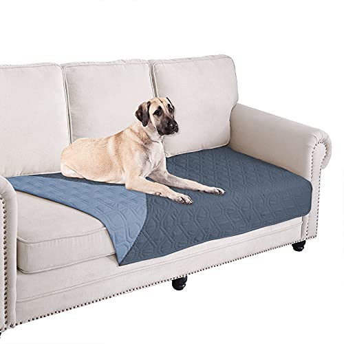 Waterproof Dog Bed Cover Pet Blanket for Furniture Bed Couch Sofa Reversible (30x60 Inch (Pack of 1) / Navyblue+stoneblue)