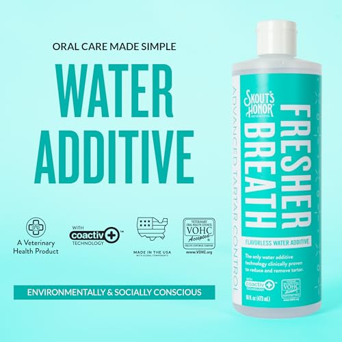 Fresher Breath Water Additive for Dogs and Cats (16 Ounce (Pack of 1))