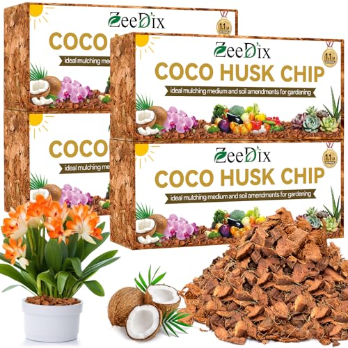 4 Pack Coco Husk Chips for Plants