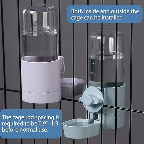 2Pcs Rabbit Water Bottle 17 OZ Bunny Hanging Water Fountain Automatic Guinea Pig Water Dispenser No Leak Drinking Feeder for Bunny Chinchilla Hamsters Cat Dog Small Animals