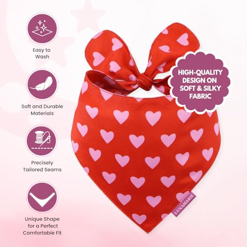 Luxury Cat and Dog Bandanas (Evie Hearts / Small)