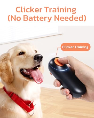 2-in-1 Dog Clicker for Training with Treat Storage, Black