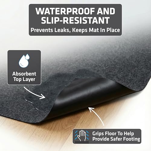 Jumbo Dog Playpen Mat (60" x 74" (2-Pack) / Charcoal)