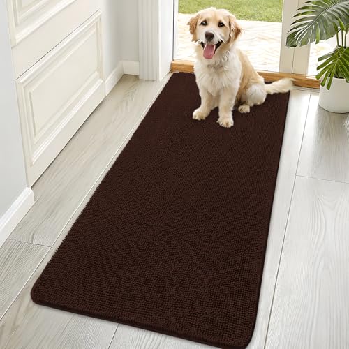 Dog Door Mat for Muddy Paws 70x35 (Brown / 70" X 35")