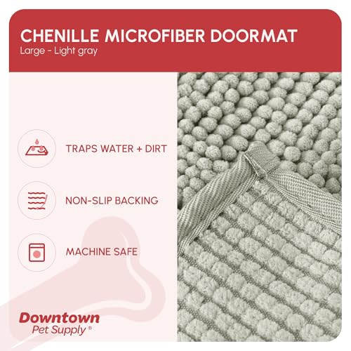 Dog Mud Mat 36" x 26" Light Gray (36" x 26" / Light Gray)