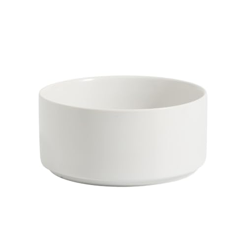 Ceramic Dog Bowls (Matte White)
