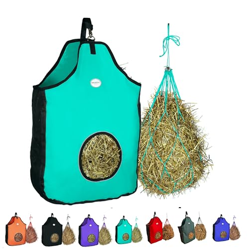 1200 D Hay Feeder Tote Bag for Horses (Turquoise)