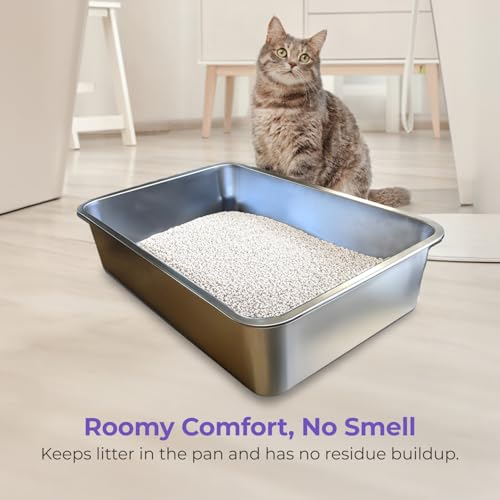 Stainless Steel Cat Litter Box (X-Large)