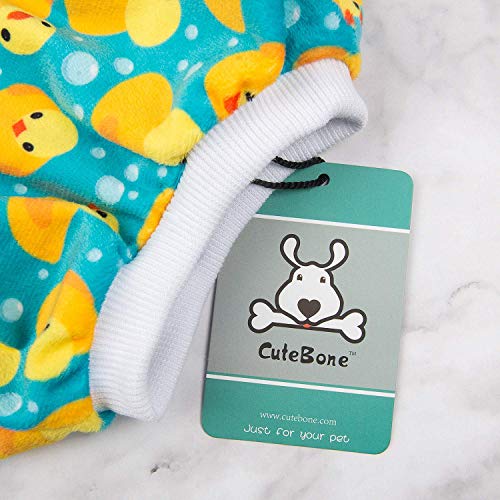 Dog Halloween Pajamas Puppy Onesies Small Dogs Soft Pjs Coat Cat Apparel Comfy Pet Christmas Clothes Outfit Doggie Bodysuit (Small / A07-Yellow Ducks)
