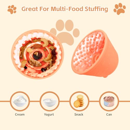 Dog Lick Bowl (S-M / Orange)