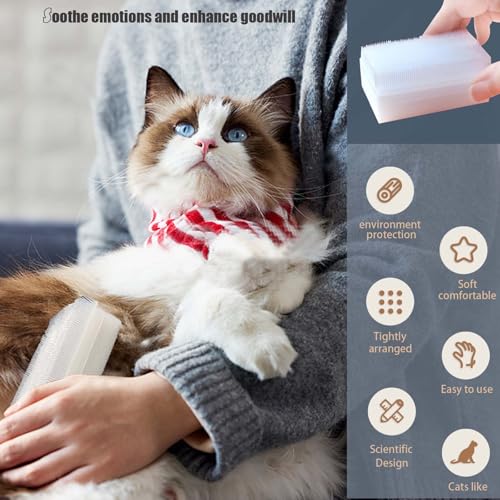2PC Soft Cat Brush for Grooming (Green)