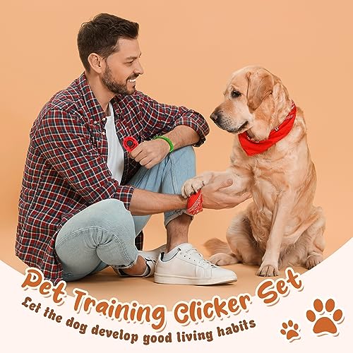 30 Pcs Dog Training Clicker Bulk Colorful Pet Training Clicker Cat Animal Trainer Clicker with Wrist Strap for Pet Dog Cat Horse Bird Behavioral Trainer Accessories