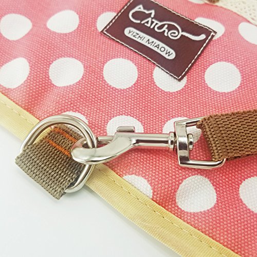 Cat Harness and Leash Set Escape Proof (Pink Polka Dots / S 4-6 lbs)