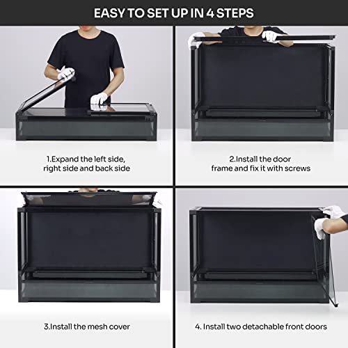 Collapsible 60 Gallon 36" Wide Reptile Tank (36"W X 18"D X 24"H (60 Gallon))