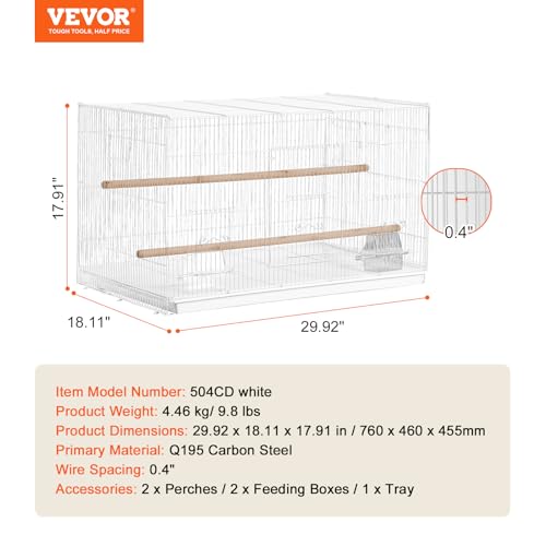 30 inch Flight Bird Cage (White)