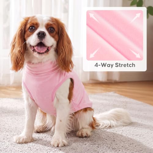 2Pack Dog Sweater for Medium Dogs Fleece Sweatshirt (X-Large (19-27lbs) / Pink Leopard)