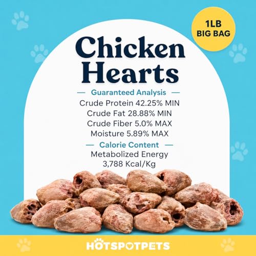 Freeze Dried Chicken Hearts for Cats & Dogs
