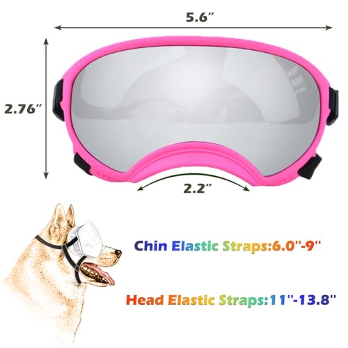 Medium Dog Sunglasses with Adjustable Strap UV Protection
