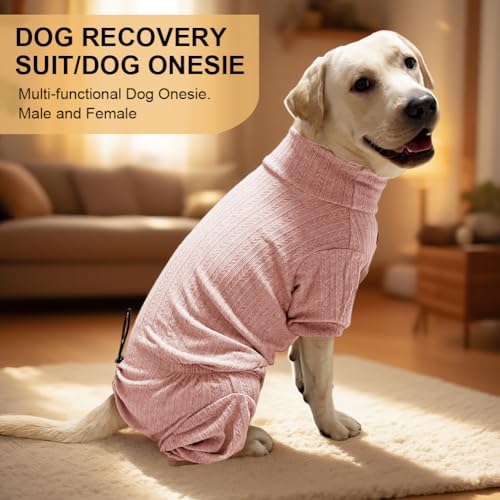 Dog Pyjamas PJS Sweater Clothing and Loungewear Suitable for Small to Medium Breeds of Dogs (Sweater Pink / XL)