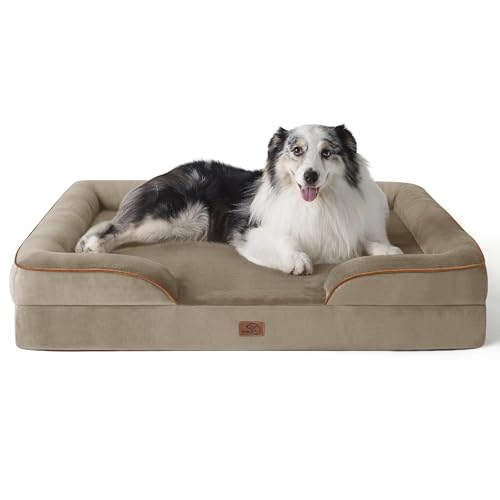 Orthopedic XL Dog Bed Extra Large Washable Original Design (Hazel / 42"l X 32"w X 6.5"th)