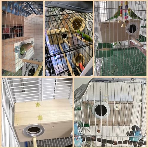 Parakeet Nesting Box for Cage (【X-Large:13.4x6.9x7.7 Inches】)