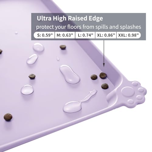 Silicone Pet Feeding Mat (Lavender / 22" x 14")