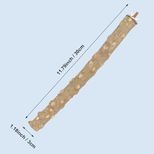 Natural Prickly Ash Wood Perch Bird Paw Grinding Stand (11.79 inch)