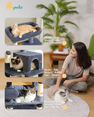 32" Small Cat Tree for Kittens & Small Cats (Dark Grey / 46 Inches)
