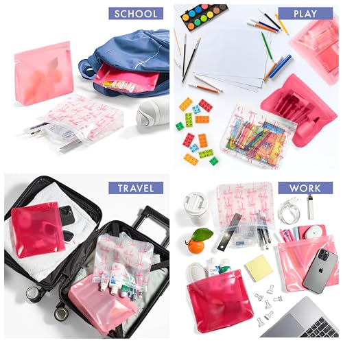 Reusable Sandwich Bags (Pink Bows)