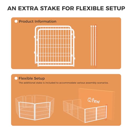 Homeplus Indoor Dog Playpen (White / 24"H)