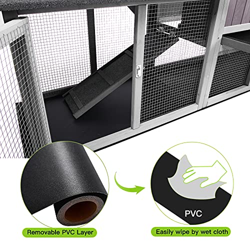 Rabbit Hutch Indoor Outdoor Bunny Cage with Large Run
