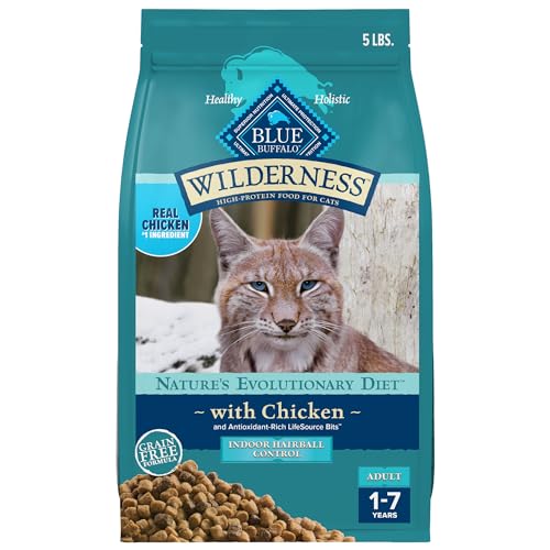 Wilderness Chicken Indoor Hairball Control Dry Cat Food (5 Pound (Pack of 1))