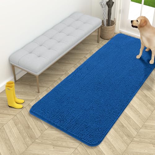 Dog Door Mat for Muddy Paws 54x24 (Deep Navy Blue / 54" X 24")