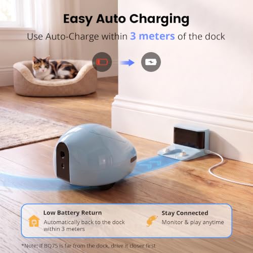 Pet Camera Robot with Treat Dispenser & Laser (Blue)