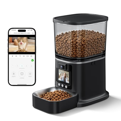 Automatic Cat Feeder with Camera (BLACK)